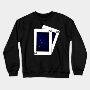 Cancer Zodiac Sign Card Crewneck Sweatshirt